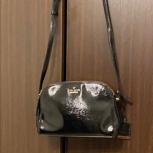 Black patent leather crossbody